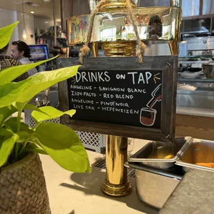 Drinks on tap