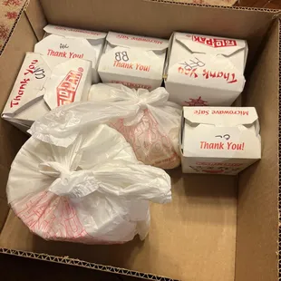 You know it's going to be a feast if it comes in a box.