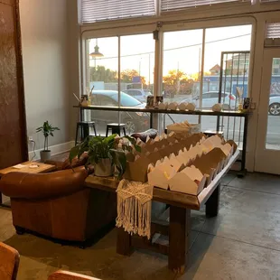 a living room with a christmas tree