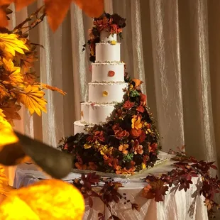 Our wedding cake. 5 years ago... Fall Theme (all sugar Art)