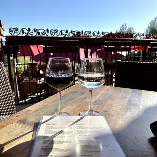 Sunny Blue Skies and tasty wine