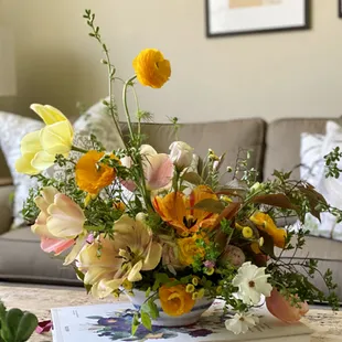 I ordered an arrangemenet for my son and daughter n law, and they send me a picture of the most stunning work of art!