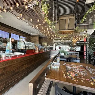 a woman behind the counter