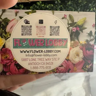 Front of business card