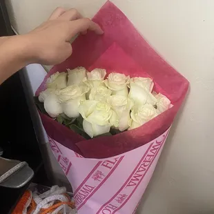 White rose bouquet