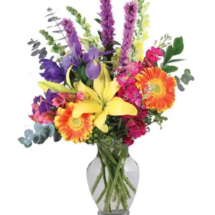 They&apos;ll go mad with love for this bouquet! This magnificent arrangement creates a vibrant mix of colors. Rainbow Madness is a delight!