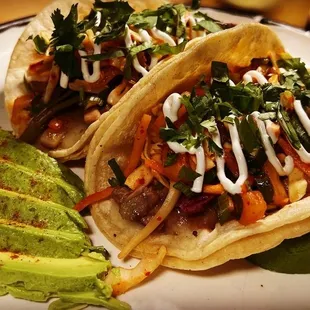 Pork belly tacos