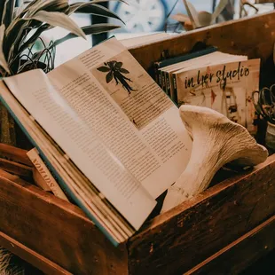 botanical design and vintage gardening books, stampington publication magazines, and more...