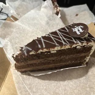 Grand Marnier chocolate cake slice