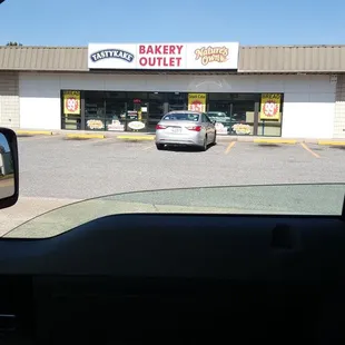 a car in front of the store