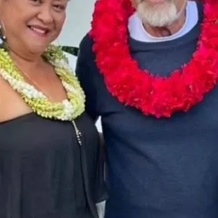 Beautiful leis from Aunty Carole... Braddah Walter &amp; Thailiana Aipolani
