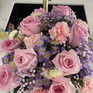 Thank you Carole for these wonderful flowers . My mom was very happy when she received it.