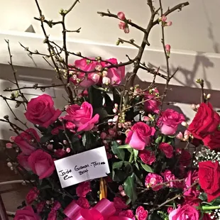 Another photo of the lovely cherry blossom arrangement