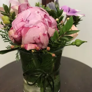 Little flower arrangement for my co worker's birthday