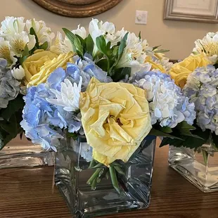 Beautiful arrangements from Flowers For You for an engagement party