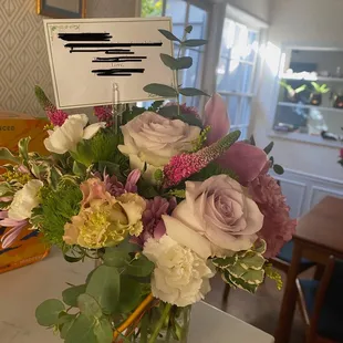 Flower arrangement for a friend.