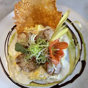 Pretty, but not so tasty scallop dish