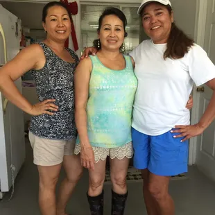 Sweet Flower in the middle with her friend Lily and me.