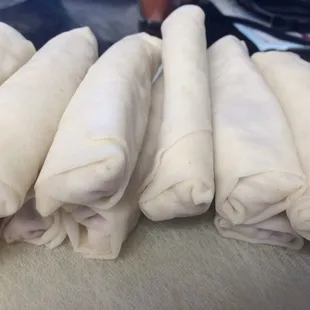 Fresh made egg rolls