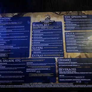 the menu