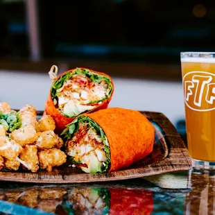 The Cabo Wrap.... a customer favorite!  Don&apos;t forget the Tidal Tots on the side