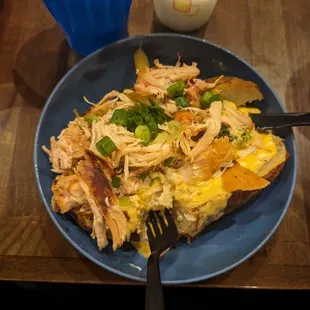 Chicken loaded potato minus habaneros