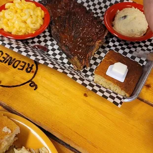 Half rack and beef brisket meals