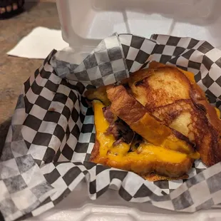 Brisket Grilled Cheddar Cheese Sammy... BOMB!