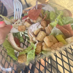 House salad with chicken