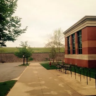 Nice views and bike parking