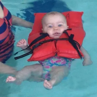 My baby niece at her swim lesson!