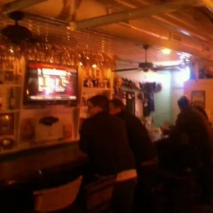 The back bar.