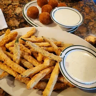 Fried Zucchini &amp; Boudin Balls (Happy Hour)