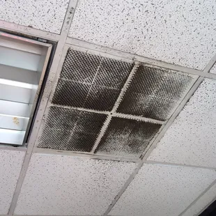 Air vents on ceiling, when was the last time it was cleaned????