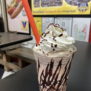 New Year&apos;s Day chocolate milkshake!