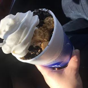 Oreo cheesecake cyclone.