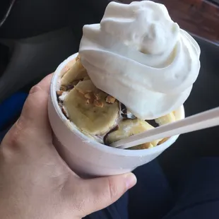 Upside down banana split.