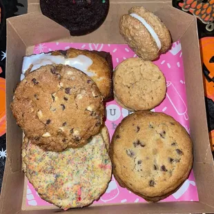 Unicorn Bait Cookie ,Chocolate Chip , lemon loaf ,  cosmic cookie , oatmeal cookie