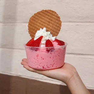 Shaved snow (Strawberry Bing Snow)