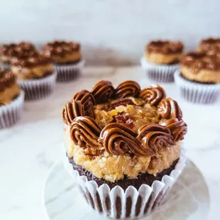 German Chocolate Cupcakes