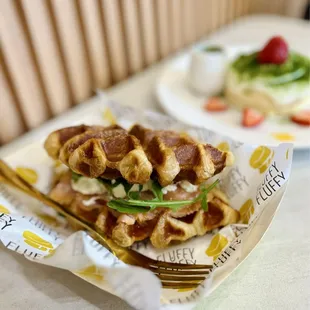 Smoked salmon croffle