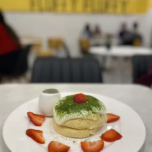 Matcha tiramisu souffle