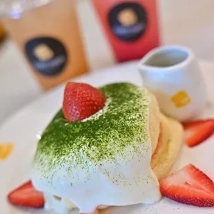 Matcha Tiramisu Souffle pancake