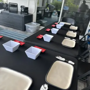 This is an example of our set up . We do offer table and chair rentals if needed.