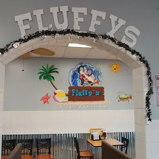 Beautiful painting inside the store.