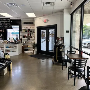 the inside of the store