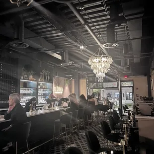 people sitting at the bar