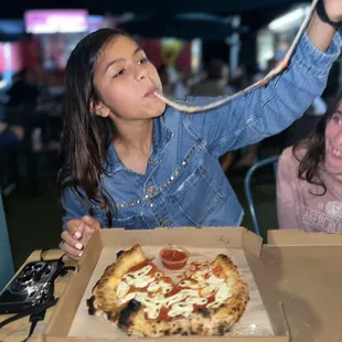 Cheese pool on Margherita Pizza