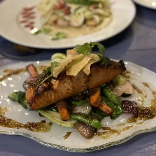 Cedar Planked Skuna Bay Salmon