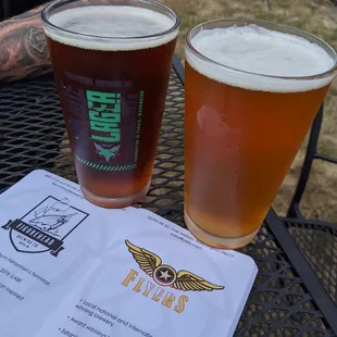 First Flight Amber &amp; Afterburner IPA for $2 each (Progressive Happy Hour).